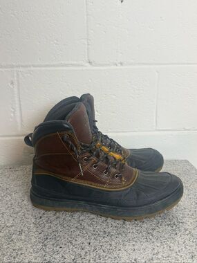 Nike ACG Men's Woodside II Leather Duck Boots Size 12 Brown Black Waterproof Win